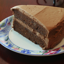 Chocolate Cake with Milk Chocolate and Caramel Frosting