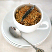 Quince and Almond Crumble