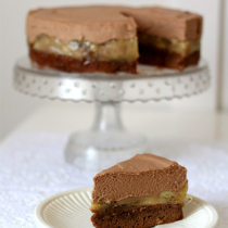 Chocolate and Peanut Butter Mousse Cake