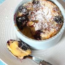 Blackberry and Almond Clafoutis