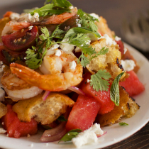 Simple Dinners 07 / Prawn and Watermelon Panzanella