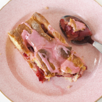 Rhubarb and Strawberry Cheat's Danish