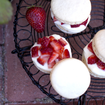 Strawberry Shortcake Macarons