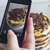 Chocolate Chip & Passionfruit 'Naked' Cake