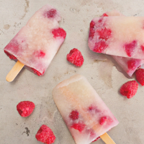 Lychee, Gin & Raspberry Ice Blocks