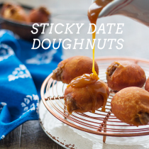 Sticky Date Doughnuts with Salted Caramel Sauce