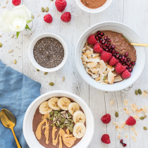 Warm Chocolate Chia Porridge Two Ways