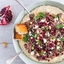 Simple Dinners 20 / Slow Cooked Lamb with Homemade Hummus