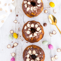 Mini Choc Malt Marbled Bundt Cakes