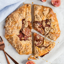 Fig Crumble Tart with Honey Whipped Ricotta