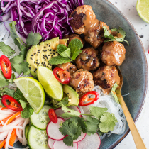 Simple Dinners 22 / Pork Meatball Banh Mi Salad Bowls