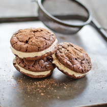 Brownie Cookies with Maple Bourbon Buttercream