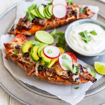 Pulled Pork Loaded Sweet Potatoes