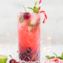 Cherry Candy Cane Mojito