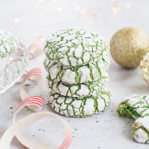 Pandan Crinkle Cookies