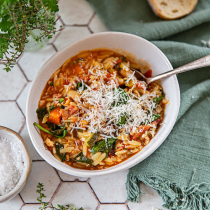 One Pot Chunky Chicken Risoni Soup