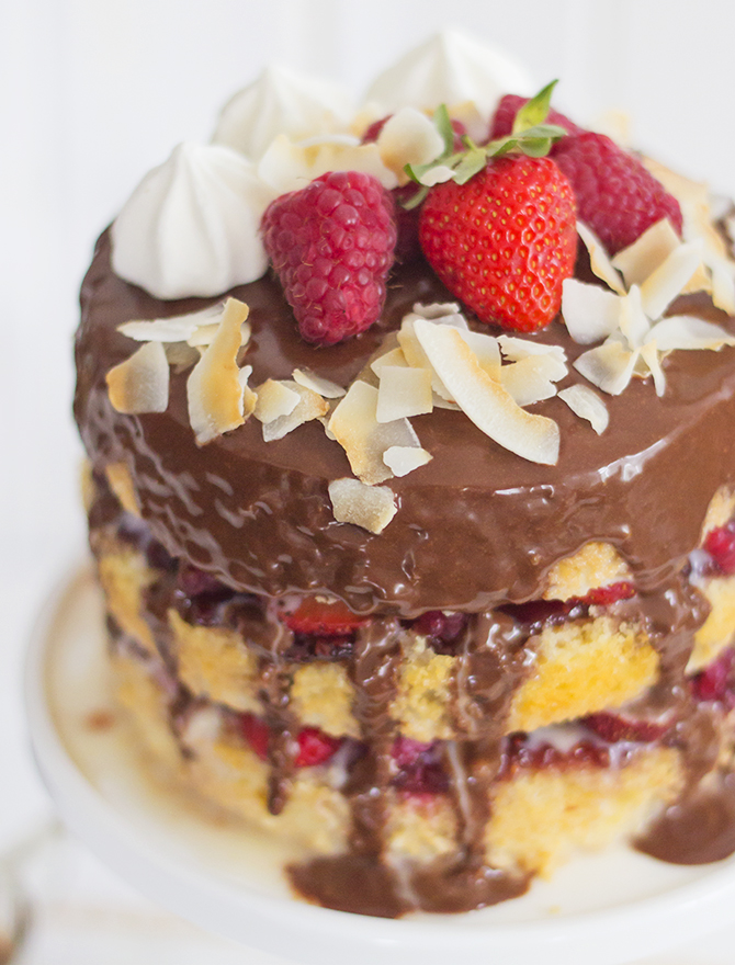 Lamington Tres Leches Cake