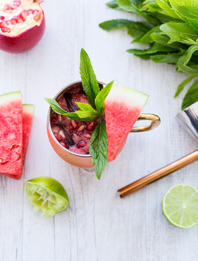 Watermelon Pomegranate Moscow Mule