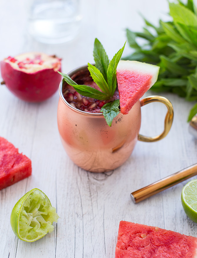 Watermelon Pomegranate Moscow Mule