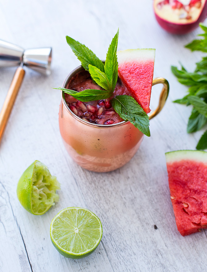 Watermelon Pomegranate Moscow Mule